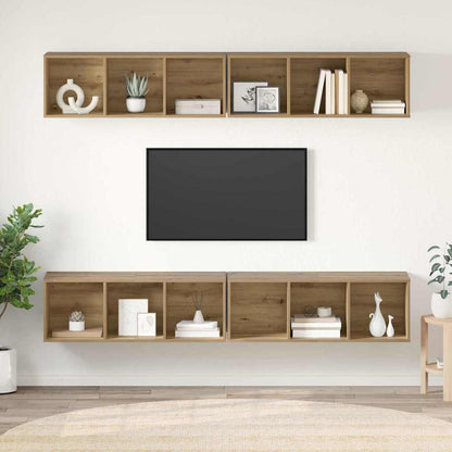Set mobile TV 4 pcs Rovere artigianale 37 x 37 x 107 cm