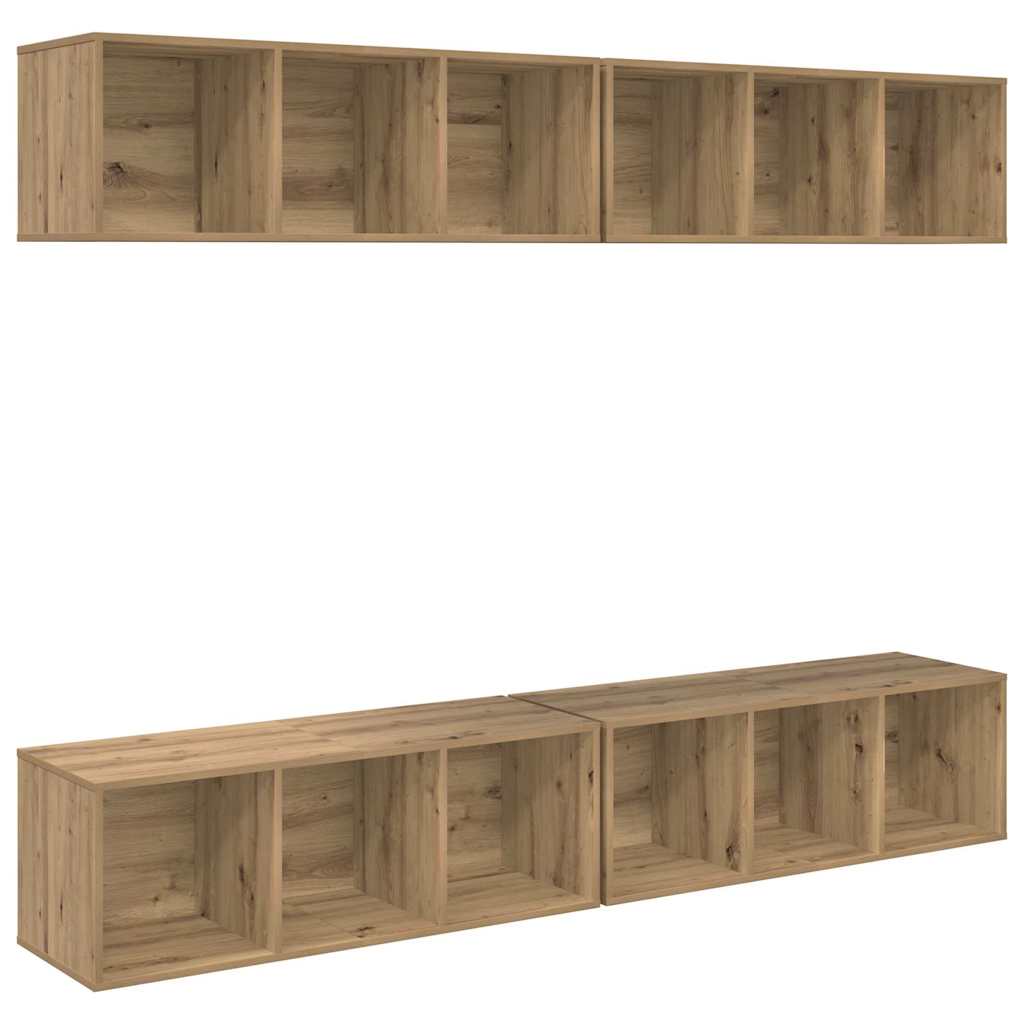 Set mobile TV 4 pcs Rovere artigianale 37 x 37 x 107 cm