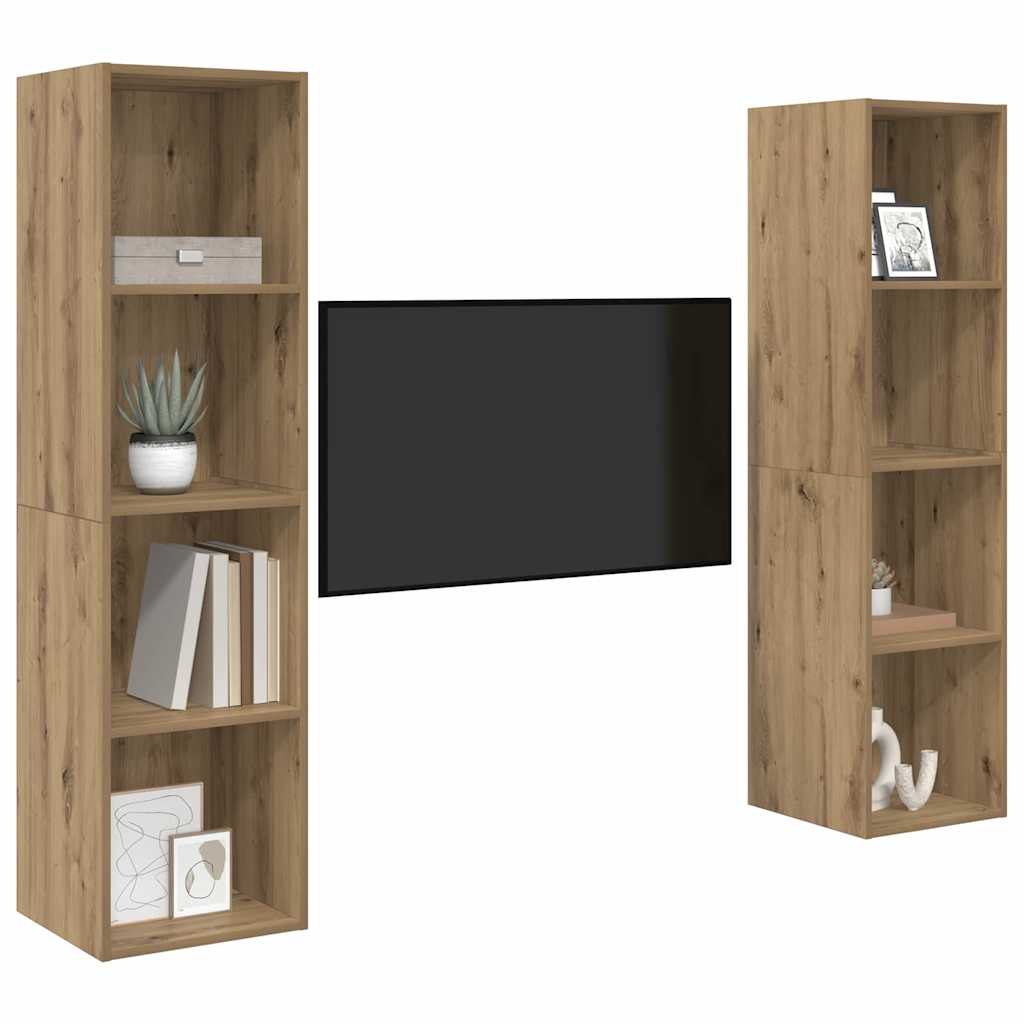 Set mobile TV 2 pcs Marrone 37 x 37 x 142,5 cm