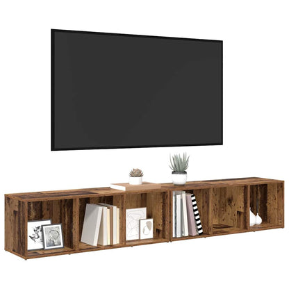 Set mobile TV 2 pcs Legno vecchio 37 x 35 x 107cm