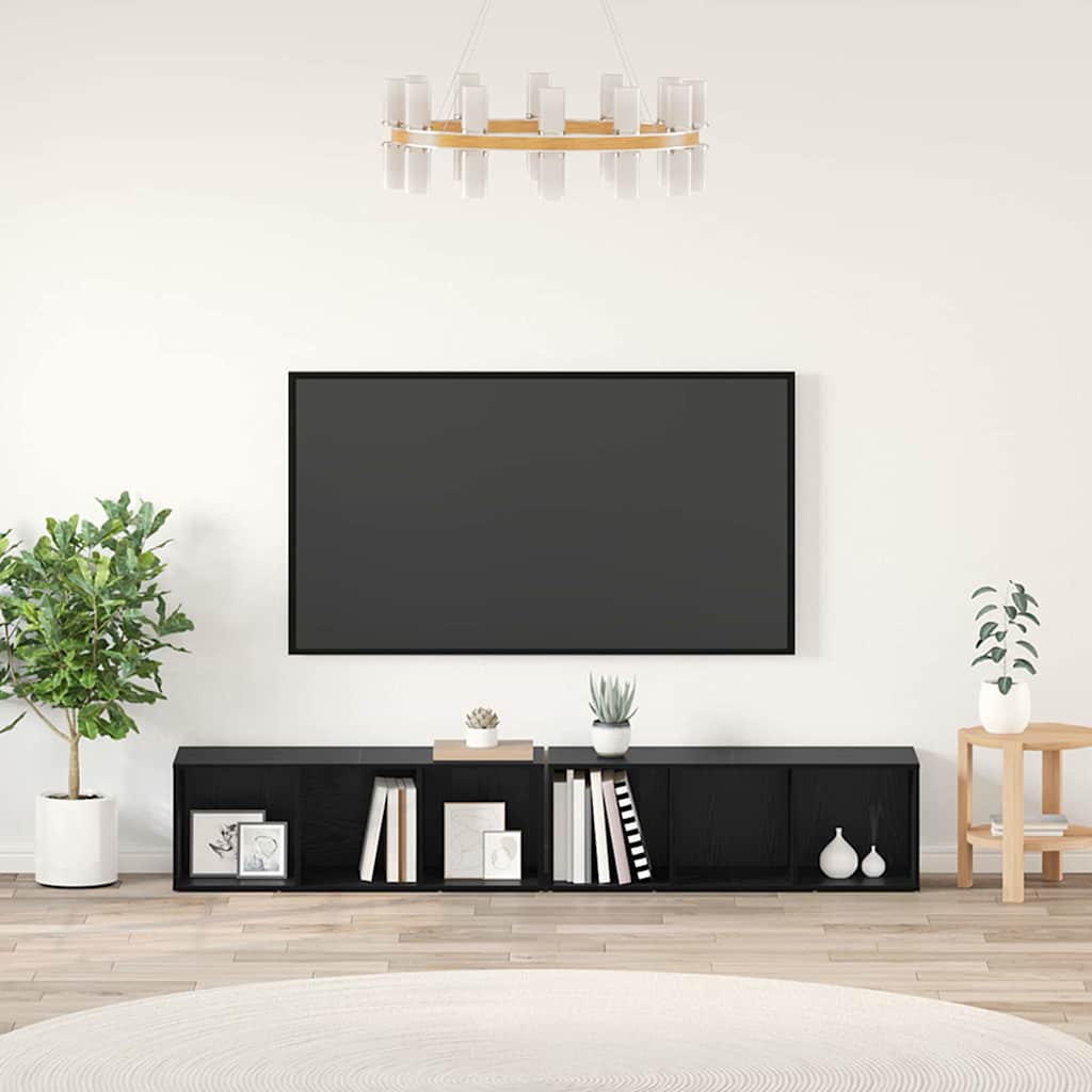 Set mobile TV 2 pcs Rovere Nero 37 x 35 x 107cm