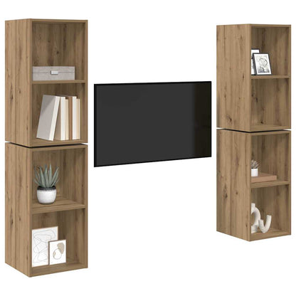 Set mobile TV 4 pcs Rovere artigianale 37 x 37 x 72 cm