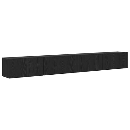 Set mobile TV 4 pcs Rovere Nero 60 x 30 x 30 cm