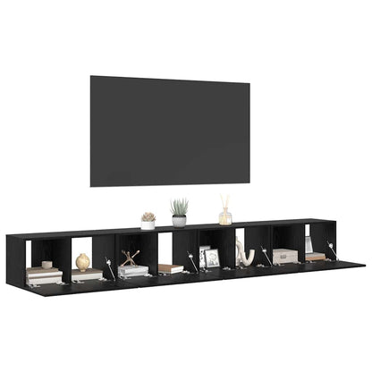 Set mobile TV 4 pcs Rovere Nero 60 x 30 x 30 cm