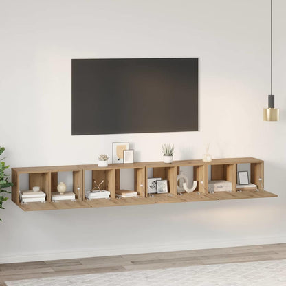 Set mobile TV 4 pcs Rovere artigianale 60 x 30 x 30 cm