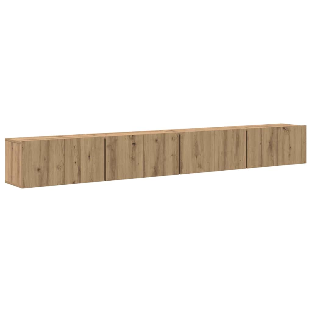 Set mobile TV 4 pcs Rovere artigianale 60 x 30 x 30 cm
