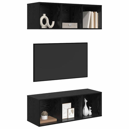 Set mobile TV 2 pcs Rovere Nero 37 x 37 x 107 cm
