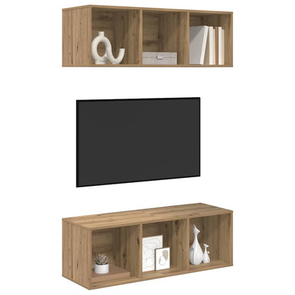 Set mobile TV 2 pcs Rovere artigianale 37 x 37 x 107 cm