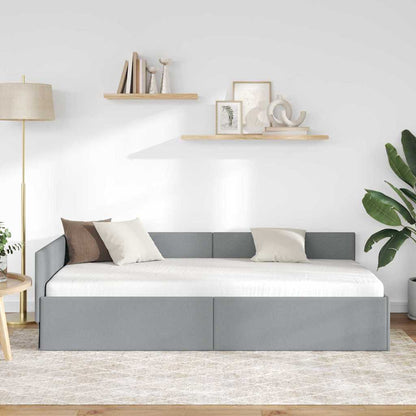 Cornice del letto ad angolo Grigio chiaro 90 cm x 200 cm
