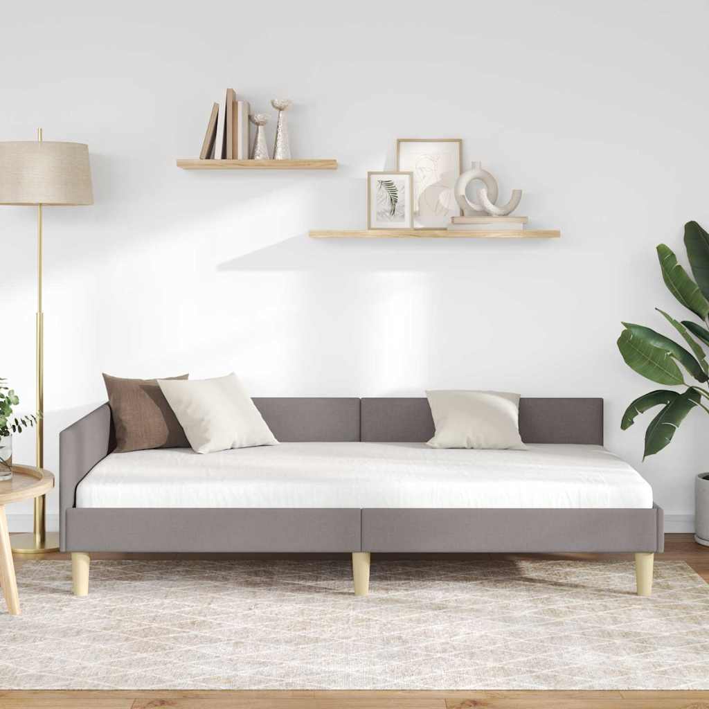 Cornice del letto ad angolo Talpa 90 x 200 cm Tessuto