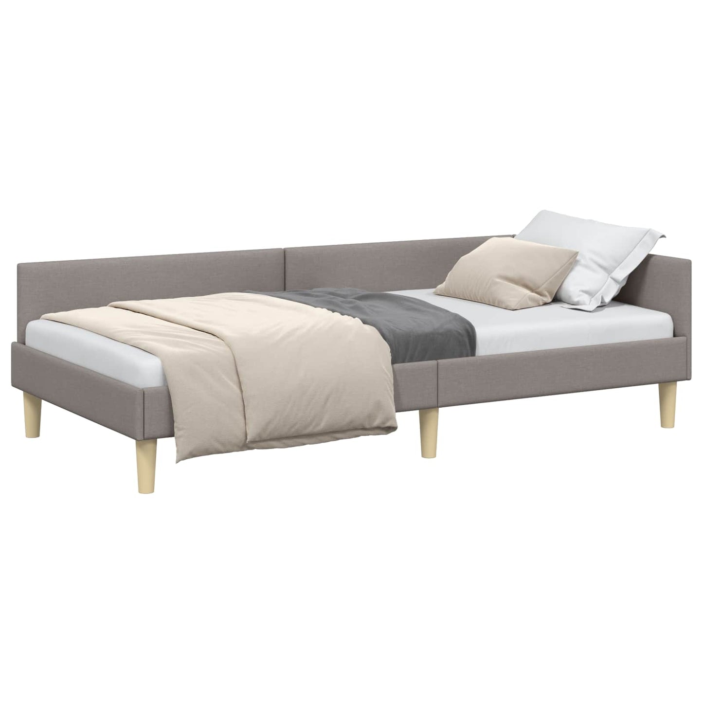 Cornice del letto ad angolo Talpa 100 x 200 cm Tessuto