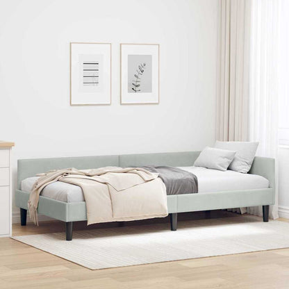 Cornice del letto ad angolo Grigio chiaro 80 cm x 200 cm