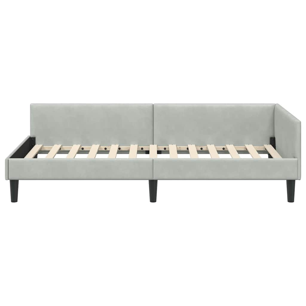 Cornice del letto ad angolo Grigio chiaro 80 cm x 200 cm