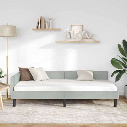 Cornice del letto ad angolo Grigio chiaro 90 cm x 200 cm