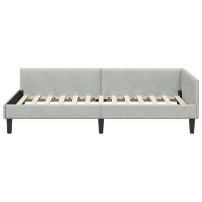 Cornice del letto ad angolo Grigio chiaro 90 cm x 200 cm