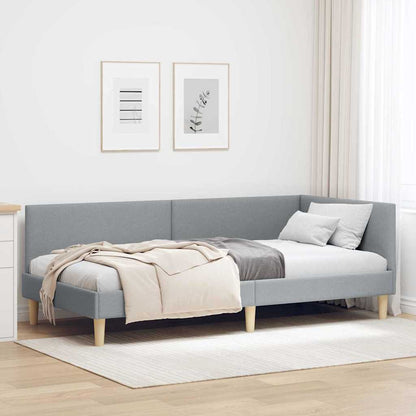 Cornice del letto ad angolo Grigio chiaro 80 cm x 200 cm