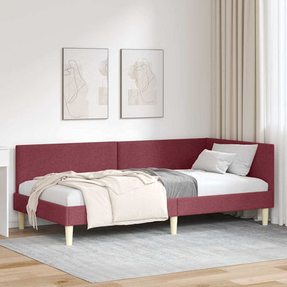 Cornice del letto ad angolo Rosso Vino 90 cm x 190 cm