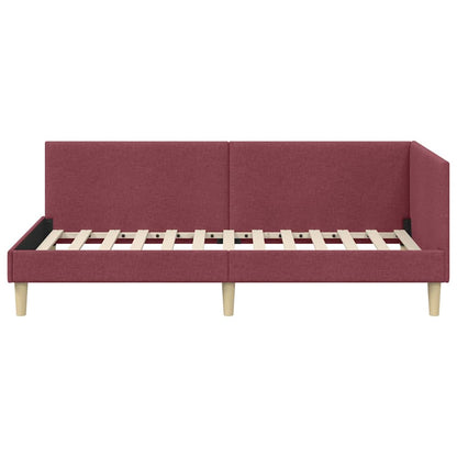 Cornice del letto ad angolo Rosso Vino 90 cm x 200 cm