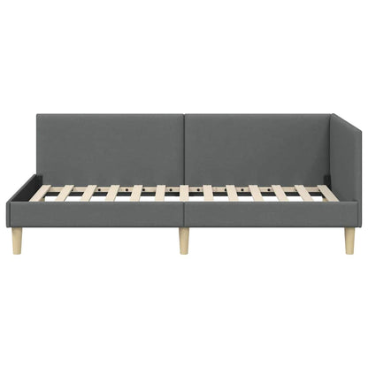 Cornice del letto ad angolo Grigio scuro 100 cm x 200 cm