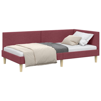 Cornice del letto ad angolo Rosso Vino 100 cm x 200 cm