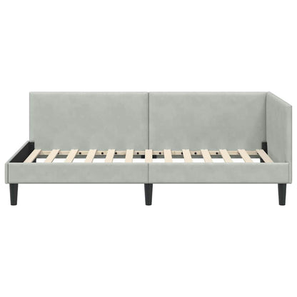 Cornice del letto ad angolo Grigio chiaro 80 cm x 200 cm
