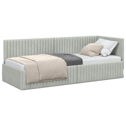 Cornice del letto ad angolo Grigio chiaro 80 cm x 200 cm