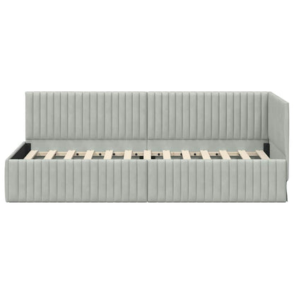 Cornice del letto ad angolo Grigio chiaro 80 cm x 200 cm