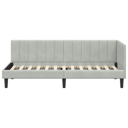 Cornice del letto ad angolo Grigio chiaro 80 cm x 200 cm