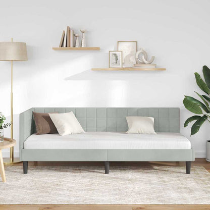 Cornice del letto ad angolo Grigio chiaro 80 cm x 200 cm