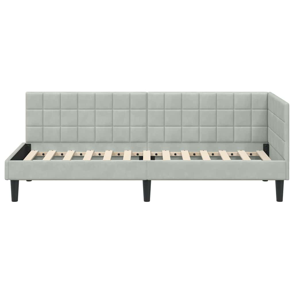 Cornice del letto ad angolo Grigio chiaro 80 cm x 200 cm