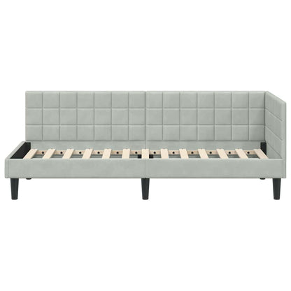 Cornice del letto ad angolo Grigio chiaro 80 cm x 200 cm