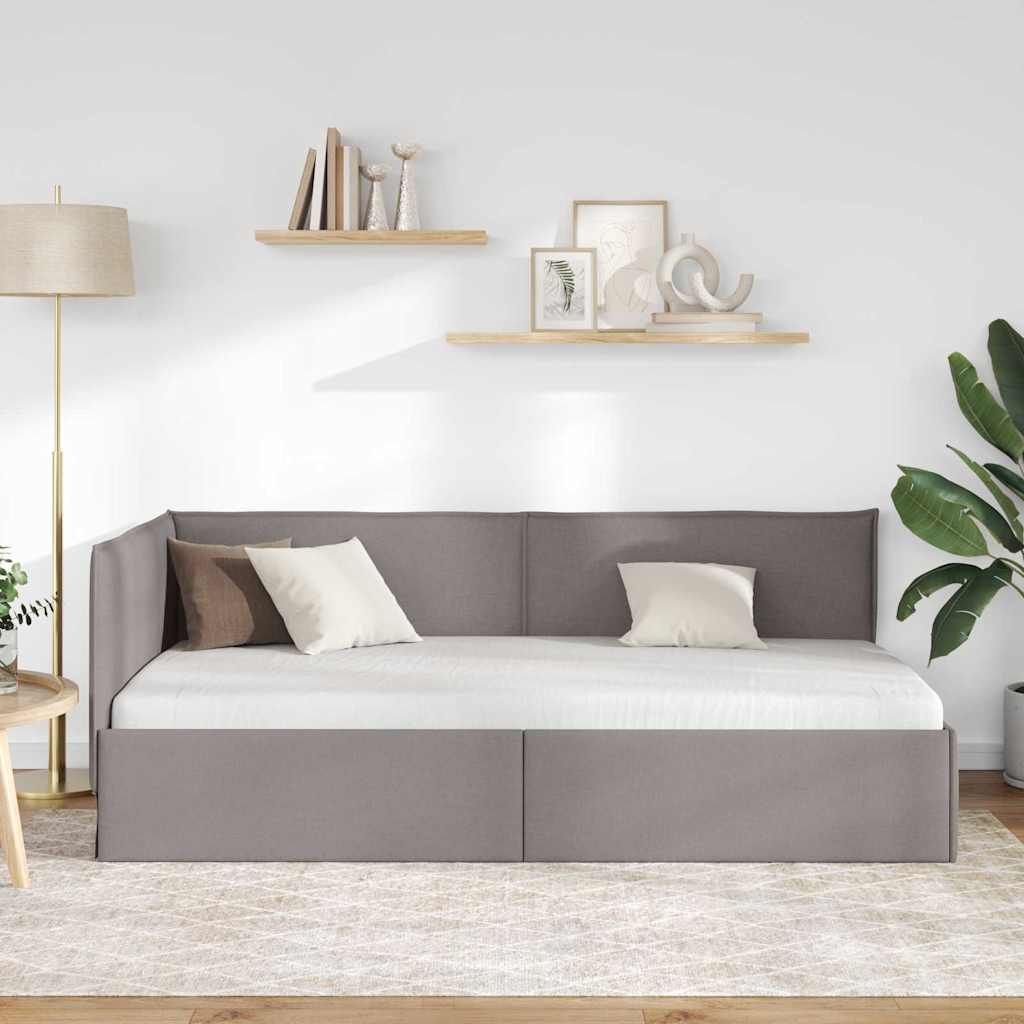 Cornice del letto ad angolo Talpa 90 x 190 cm Tessuto
