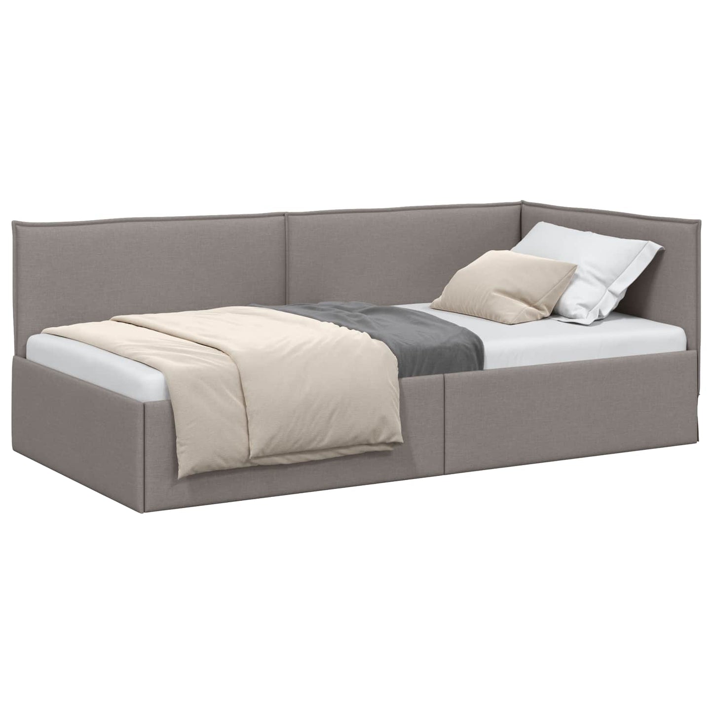 Cornice del letto ad angolo Talpa 90 x 200 cm Tessuto