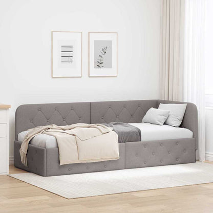 Cornice del letto ad angolo Talpa 80 x 200 cm Tessuto