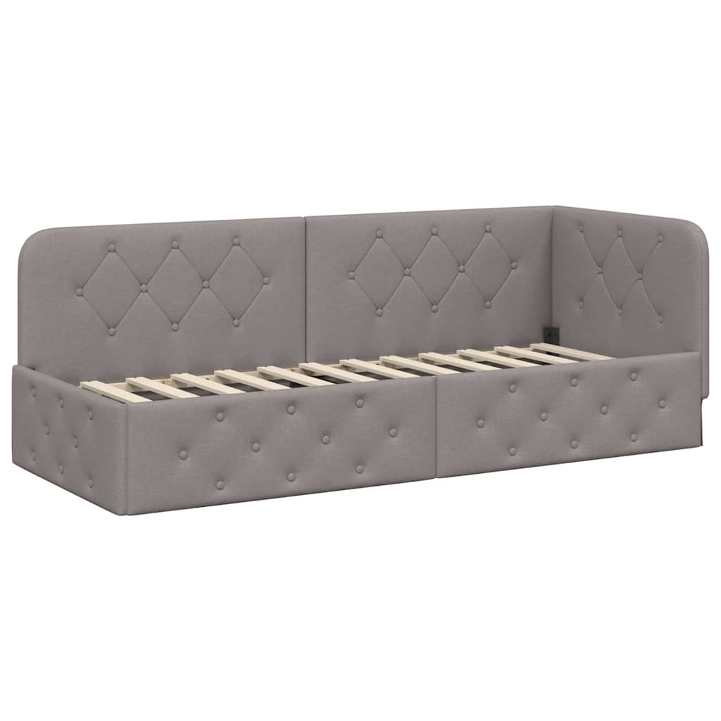 Cornice del letto ad angolo Talpa 80 x 200 cm Tessuto