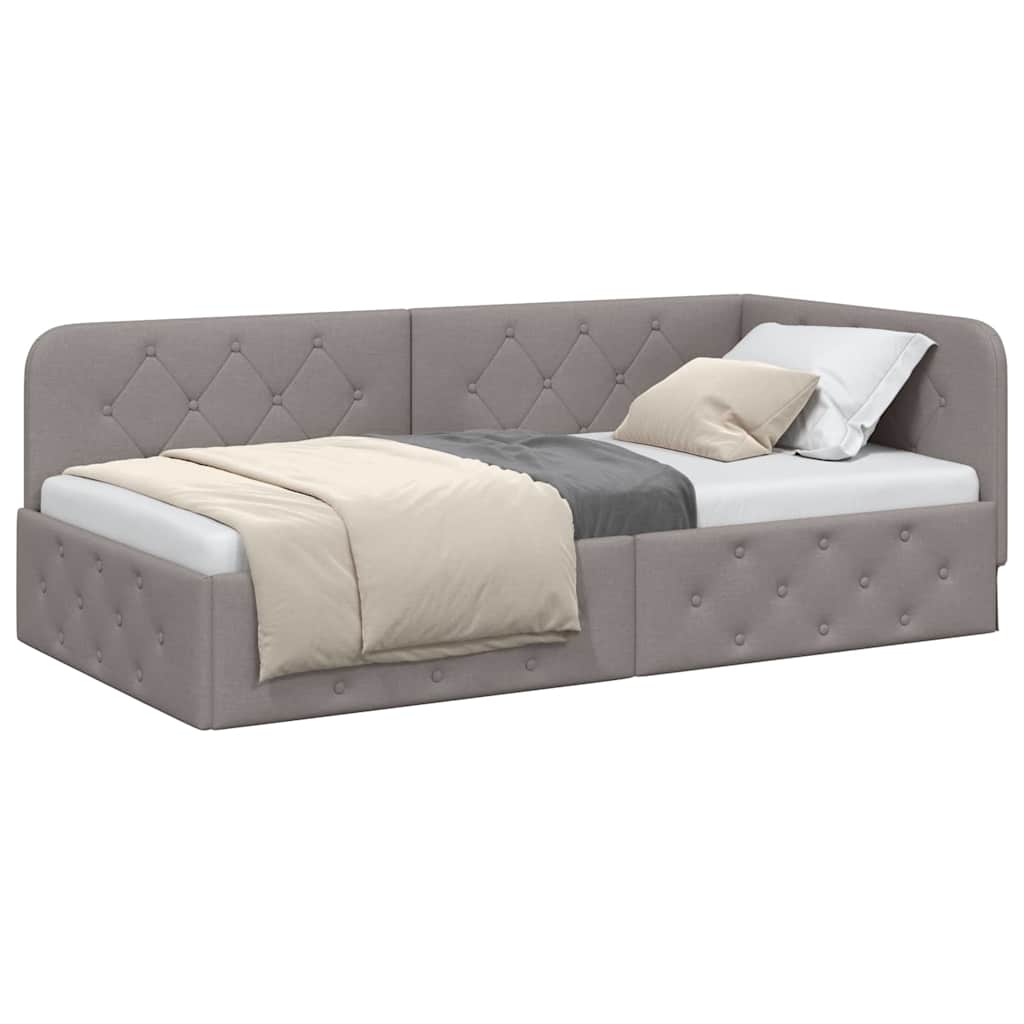 Cornice del letto ad angolo Talpa 90 x 190 cm Tessuto