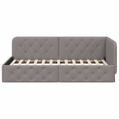 Cornice del letto ad angolo Talpa 90 x 200 cm Tessuto