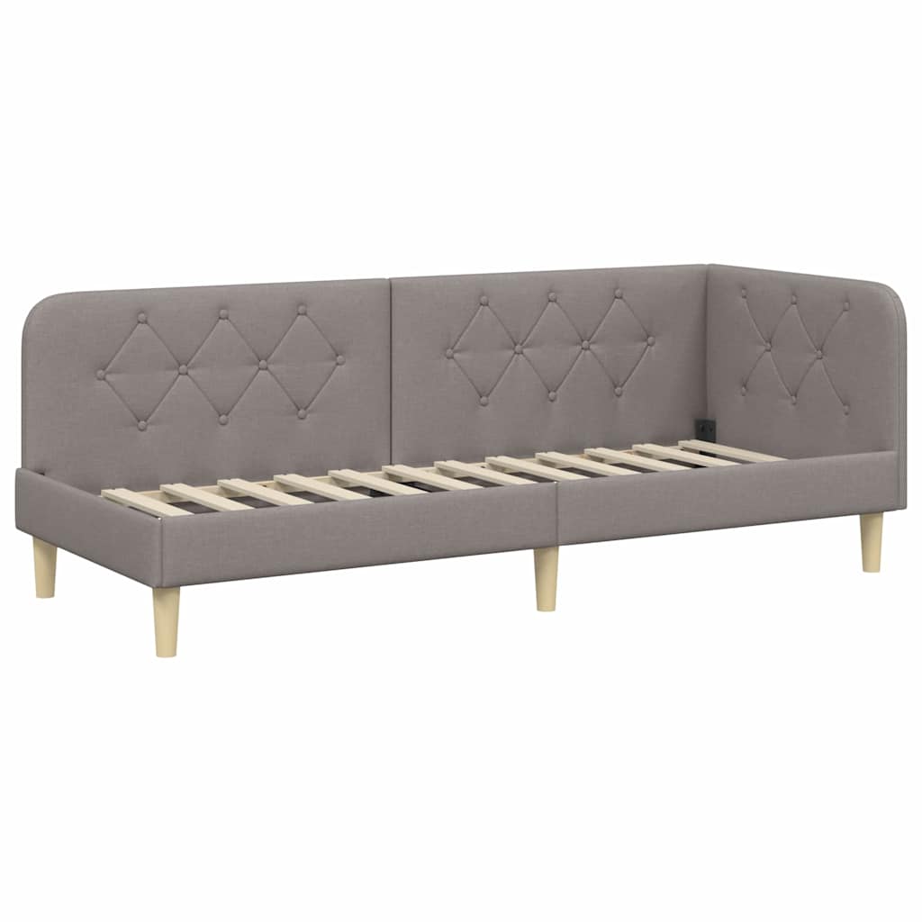 Cornice del letto ad angolo Talpa 80 x 200 cm Tessuto