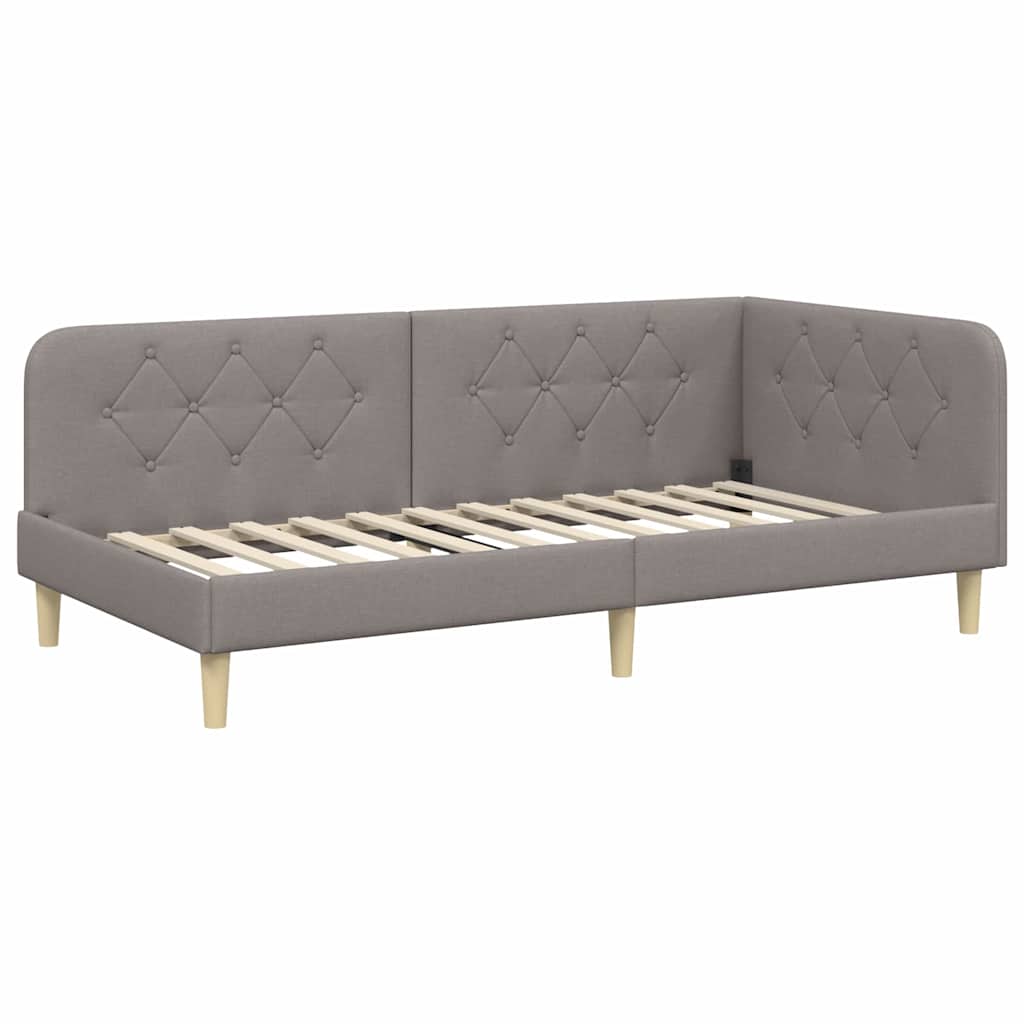 Cornice del letto ad angolo Talpa 90 x 190 cm Tessuto