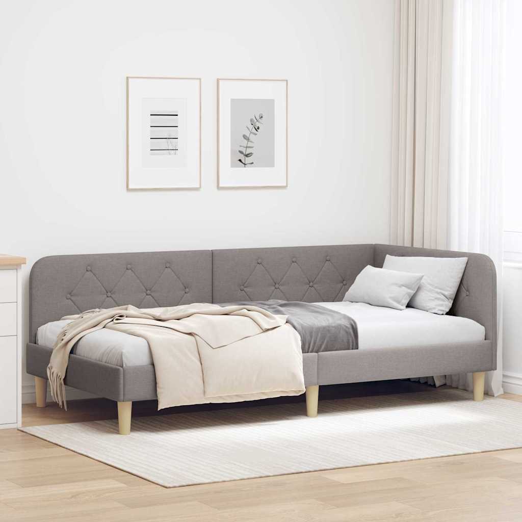 Cornice del letto ad angolo Talpa 90 x 200 cm Tessuto