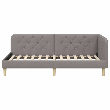 Cornice del letto ad angolo Talpa 90 x 200 cm Tessuto