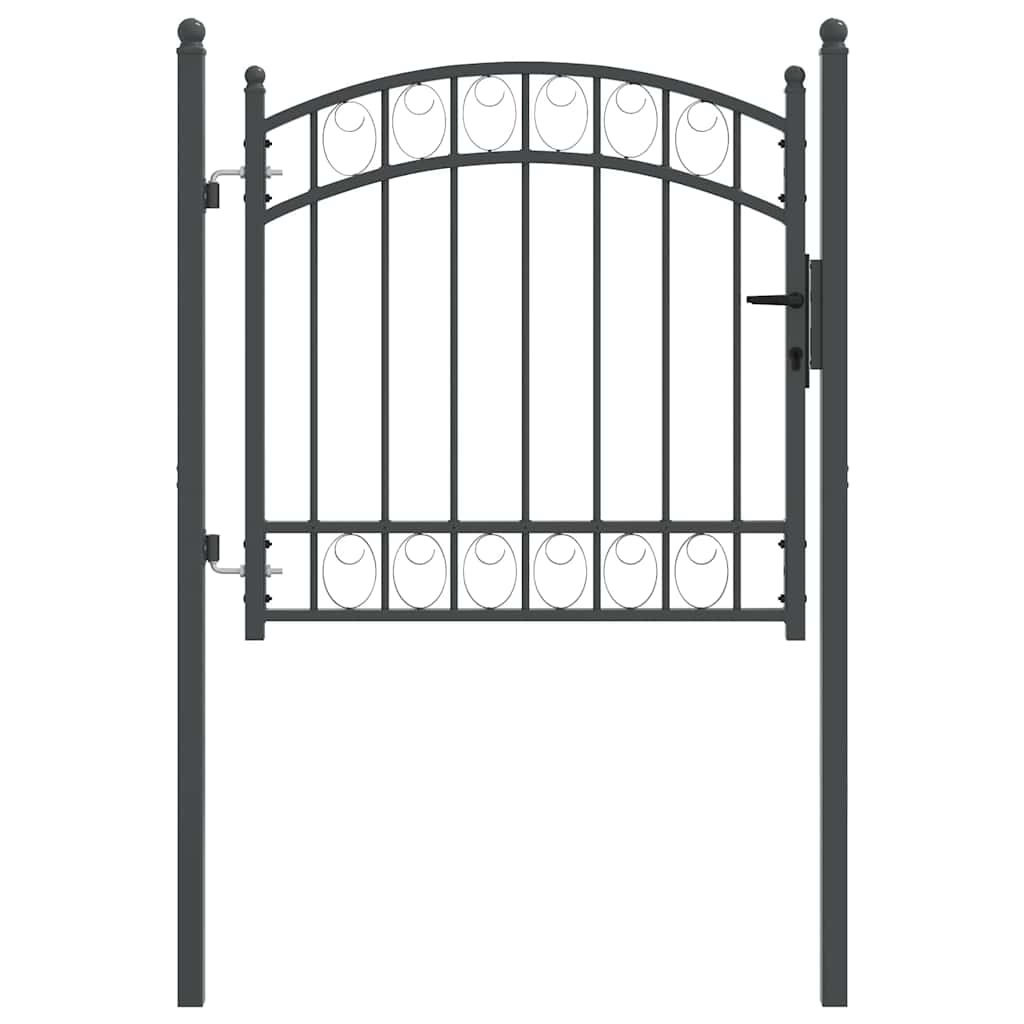 Cancello per recinzione con blocco Grigio 100 x 100 cm