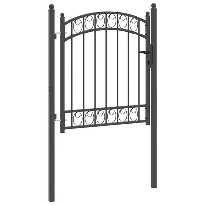 Cancello per recinzione con blocco Grigio 125 x 100 cm
