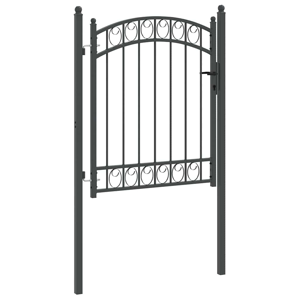 Cancello per recinzione con blocco Grigio 150 x 100 cm