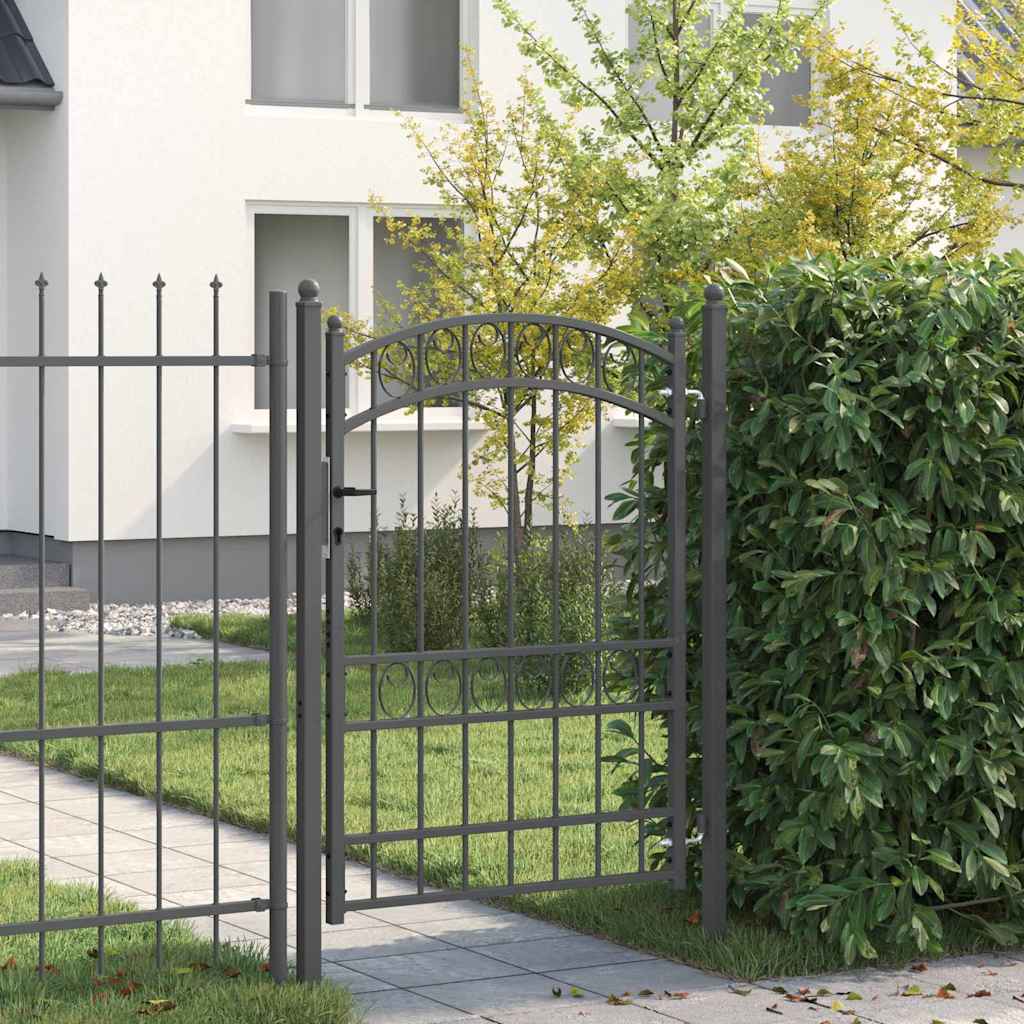Cancello per recinzione con blocco Grigio 170 x 100 cm