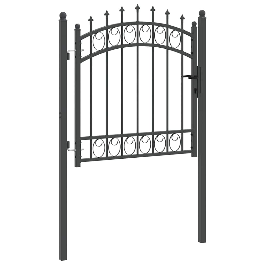 Cancello della recinzione con punte Grigio 100 x 100 cm