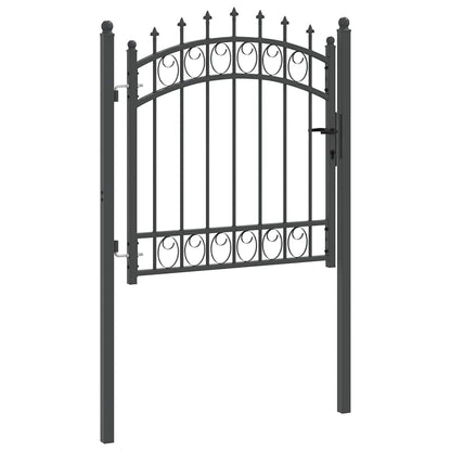 Cancello della recinzione con punte Grigio 100 x 100 cm