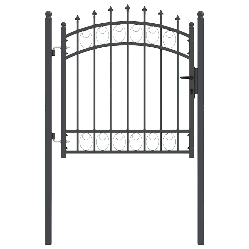 Cancello della recinzione con punte Grigio 100 x 100 cm