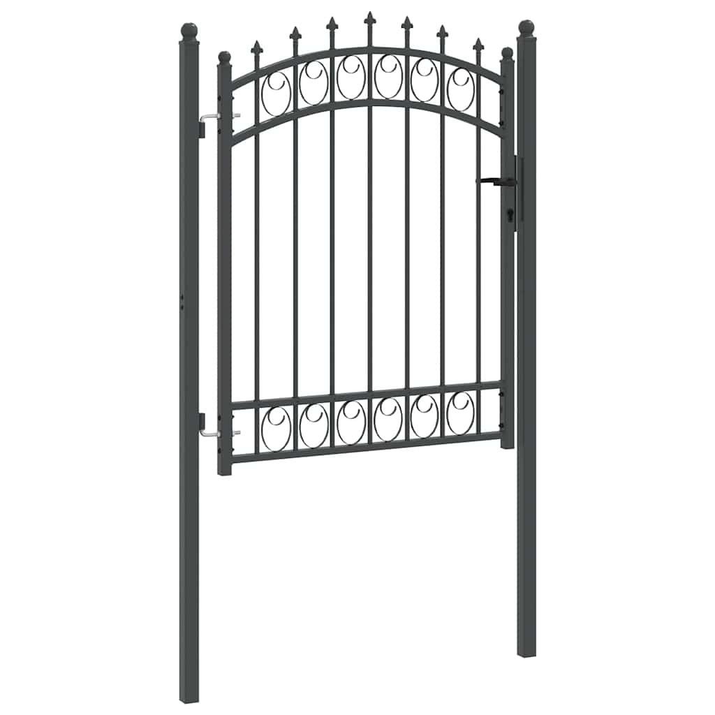 Cancello della recinzione con punte Grigio 150 x 100 cm