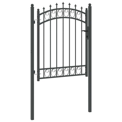 Cancello della recinzione con punte Grigio 150 x 100 cm